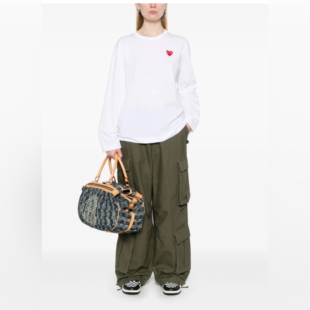 EUC Play by Comme Des Garçons Long Sleeve Heart Patch Top